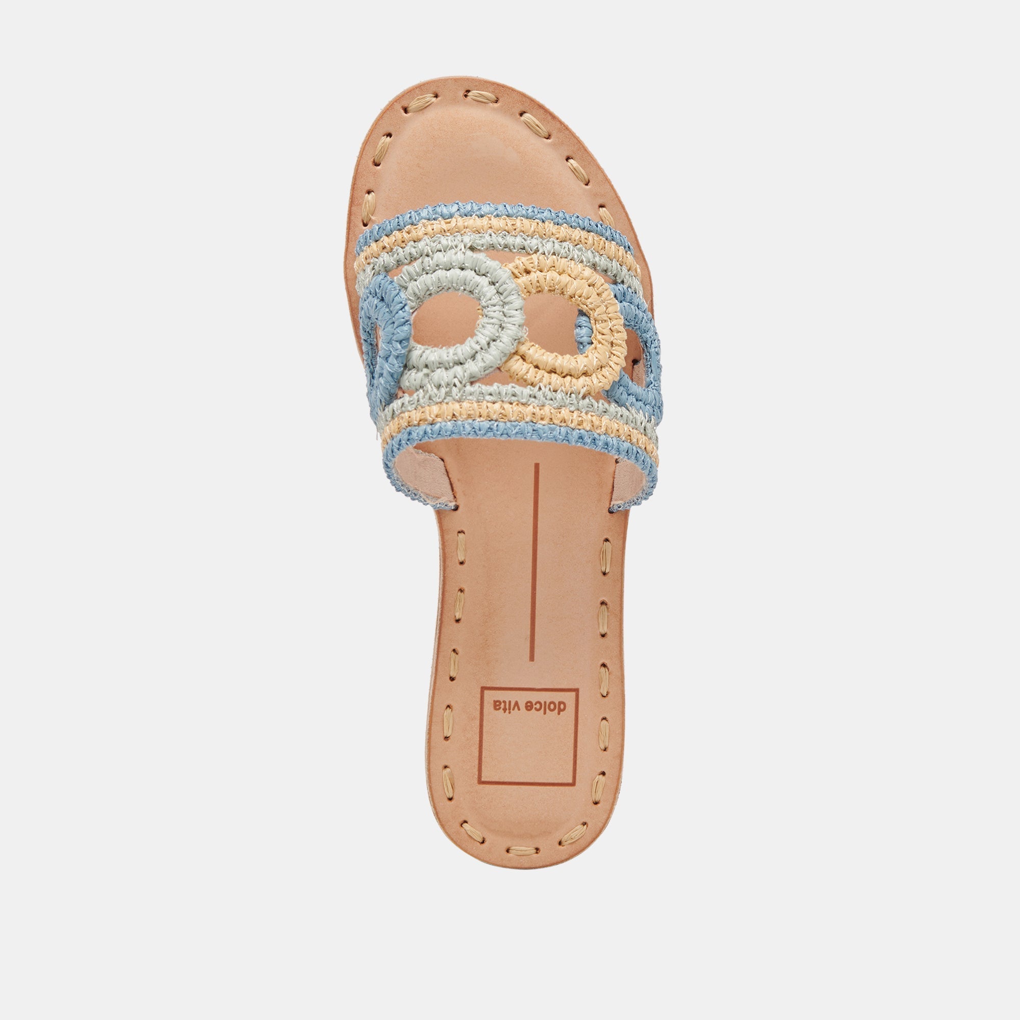 DANY SANDALS BLUE MULTI RAFFIA - re:vita