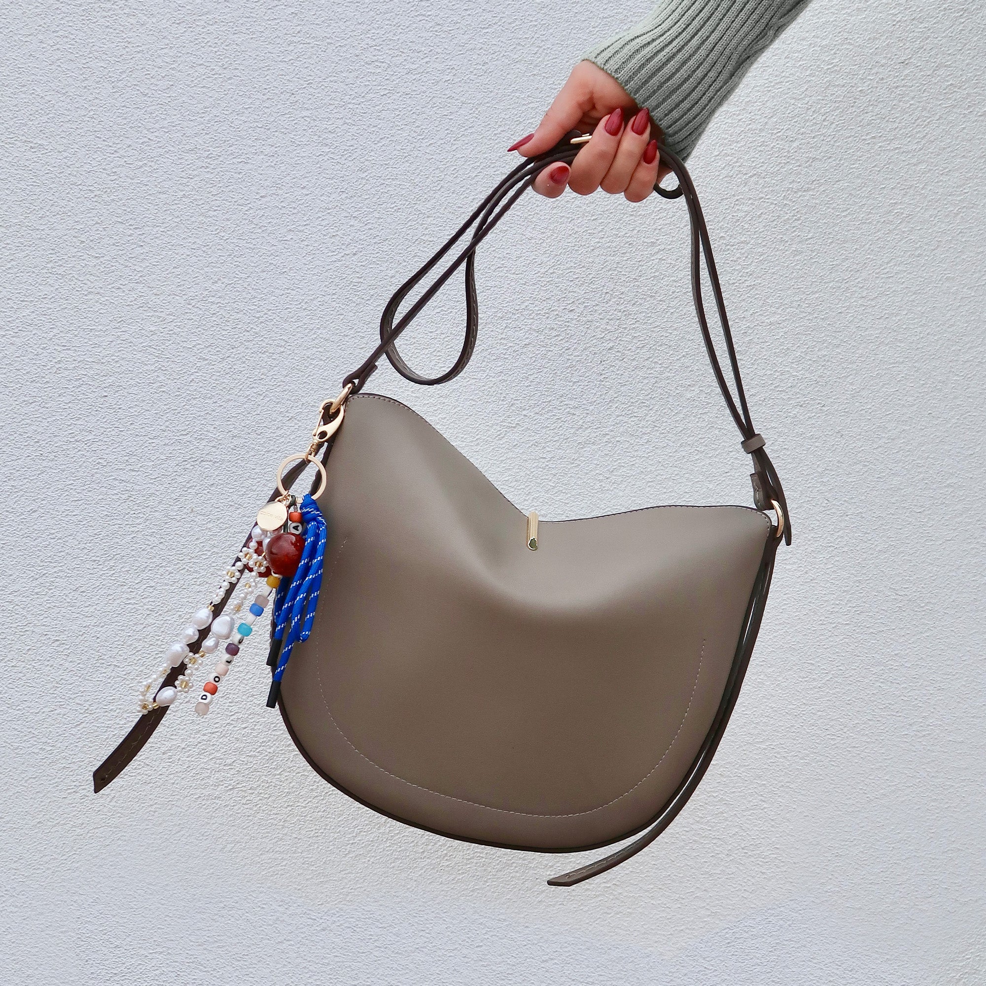 DOLCE VITA BEADED BAG CHARM BLUE MULTI